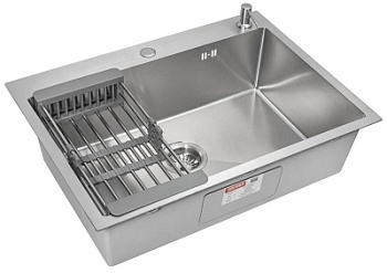 Комплект Arfeka Eco AR мойка 700*500, коландер, дозатор satin decor volcanic rock