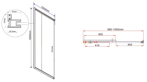 Душевой уголок Vincea Garda VSS-1G1012CLBN