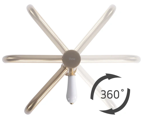 Смеситель для умывальника Rea Serra gold matt B1145