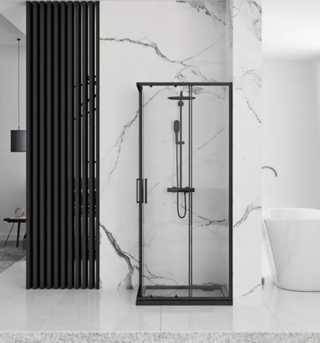 Душевой уголок Rea Punto Black 80x80 K4800
