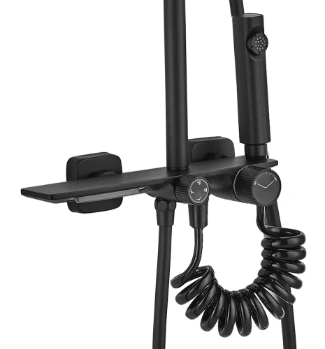 Душевая система Rea Helix black matt P6618