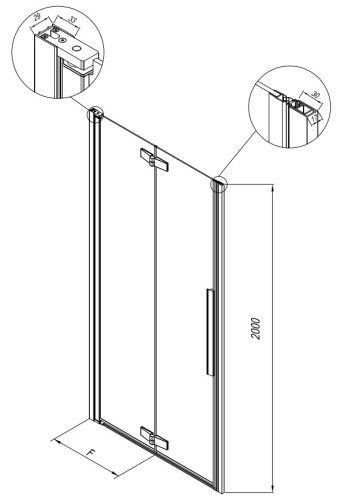 Душевая дверь Kolpa-San Polaris Fold N 80-R silver brill transparent 516340