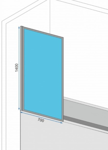Шторка на ванную Rea Lagos-1 Fix 70 K4560