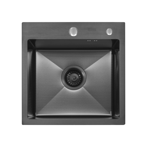 Мойка кухонная Arfeka Eco AR 450*450 black PVD NANO decor (настольная)