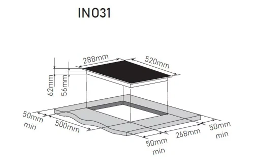 Индукционная варочная панель Zorg INO31 black