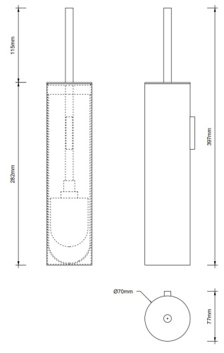 Ёршик настенный Decor Walther Mikado WBG 0521376