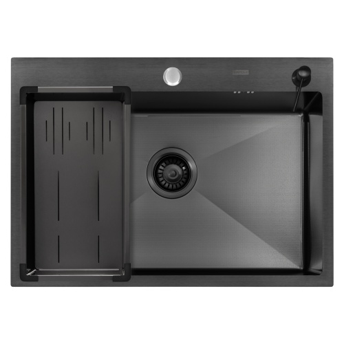 Комплект Arfeka Eco AR мойка 700*500, коландер G, дозатор black decor millet