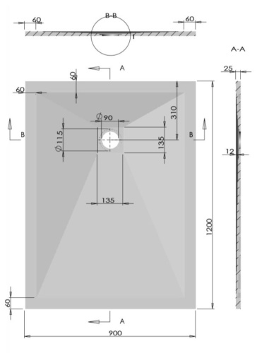 Душевой поддон Vincea VST-4SR9012W Душевой поддон Vincea VST-4SR9012W