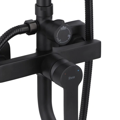 Душевая система Rea Argus black P2389