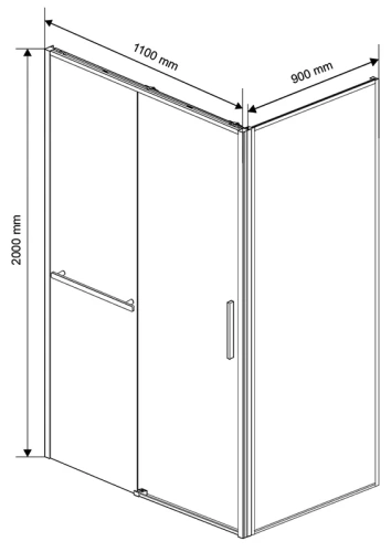Душевой уголок Vincea Slim Soft VSR-1SS9011CL