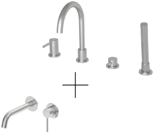 Душевая система для ванны со смесителем Oliveeka OL-669017+88869017-BN