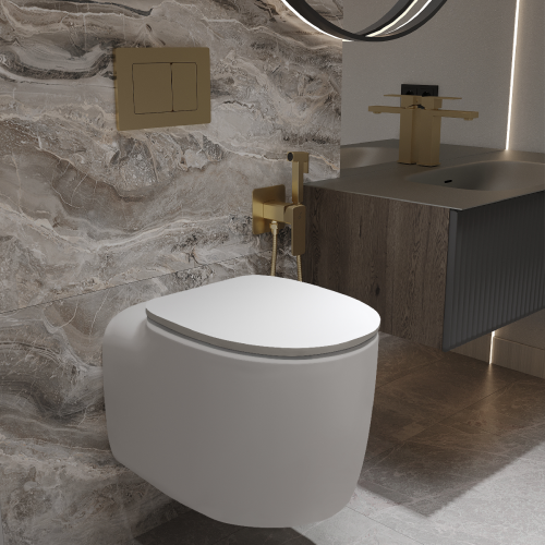 Комплект Oliveeka инсталляция OL-MQ-003 с унитазом OL-G27 и кнопкой OL-E12-BG