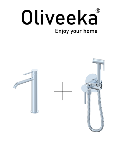 Гигиенический душ со смесителем Oliveeka OL-829902+88239017-CR, хром