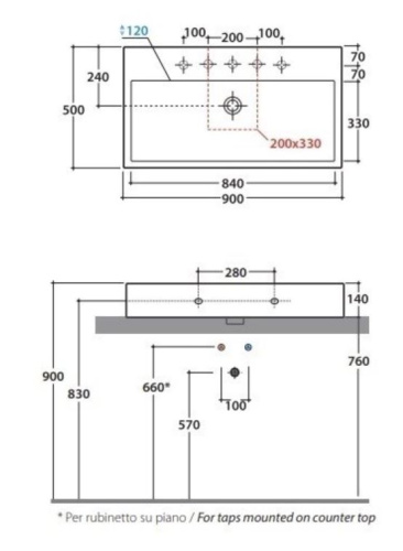 Умывальник Globo STONE SCQ911BI
