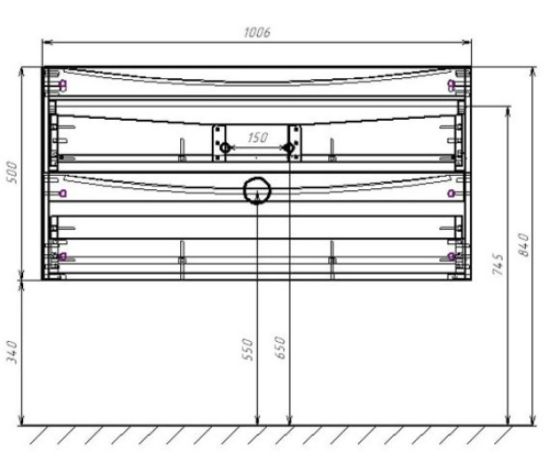 Тумба подвесная Vincea Mia 1000 G.White VMC-2MC100GW
