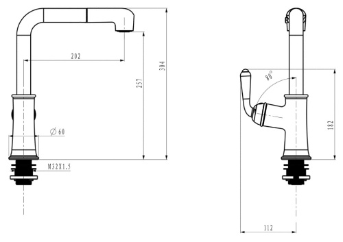 Смеситель для мойки Vivi Felice 0519 Cromo