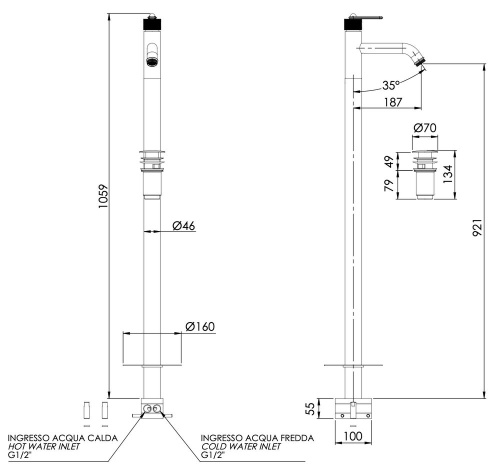 Смеситель для раковины Daniel Brooklyn BY688DP