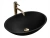 Умывальник Rea Della black matt U0274