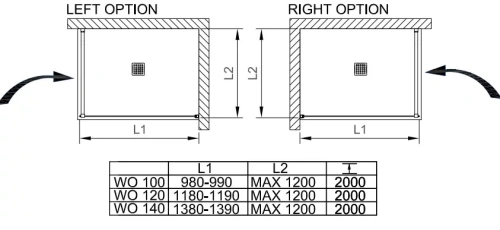 Душевая стенка Kolpa-San Calypso WO 140 black transparent 517600 Душевая стенка Kolpa-San Calypso WO 140 black transparent 517600