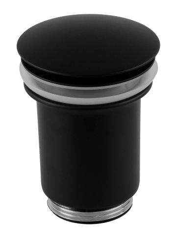 Донный клапан без перелива 1”1/4 Remer 904CC114NO, черный матовый