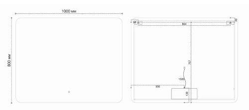Зеркало Vincea LED VLM-3BE100