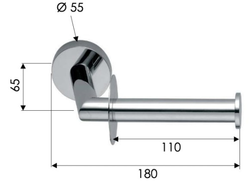 Бумагодержатель Remer Guest GS61NP, никель брашированный