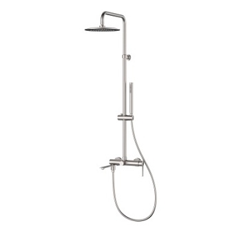Душевая стойка Vincea Linea VSFS-4LN1BN с изливом, брашированный никель