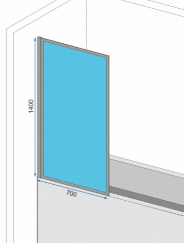 Шторка на ванную Rea Lagos 70 K7632