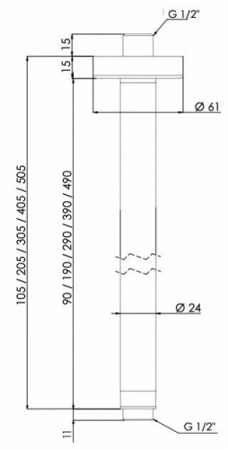 Кронштейн потолочный 10 см Remer 347N10