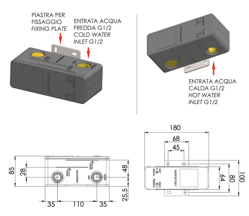 Скрытая часть для раковины Daniel DANBOX632