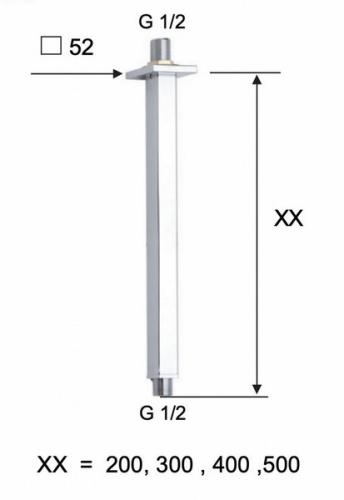 Кронштейн потолочный 30 см Remer 347S30NO, черный матовый