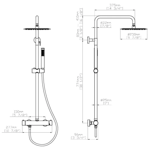 Душевая система Vincea City VSFS-4CT1GM
