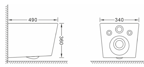 Комплект Oliveeka инсталляция OL-MQ-003 с унитазом OL-5014 и кнопкой OL-R22-BN