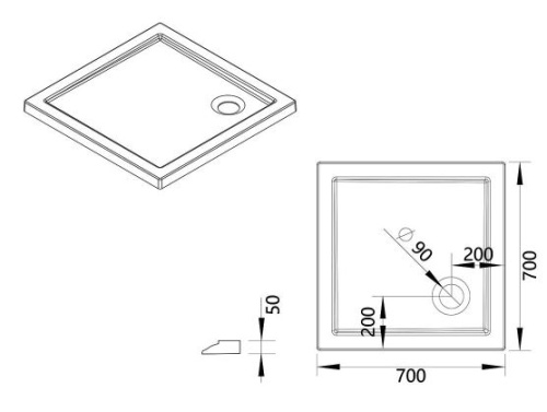 Душевой поддон Vincea VST-5AS-8080