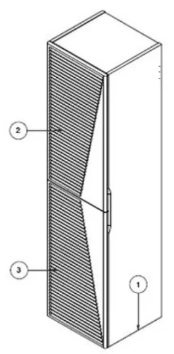 Пенал подвесной Caprigo Modo Terza 35 35651L-SF019