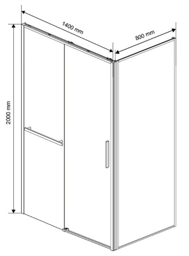 Душевой уголок Vincea Slim Soft VSR-1SS8014CLGM