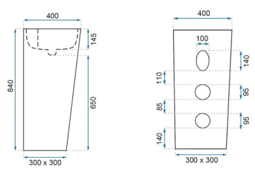 Умывальник Rea Blanka Marble Marmur matt U8704