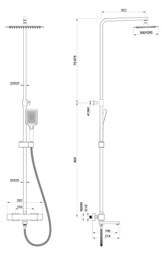 Душевая система Oliveeka OL-739901-BG