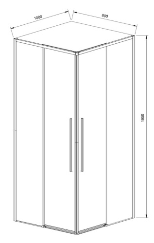 Душевой уголок Vincea Slim-N VSS-4SN9010CLGM