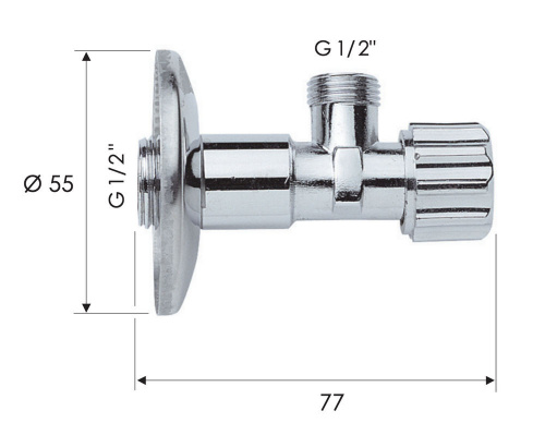 Запорный вентиль 1/2*1/2" Remer 1171212