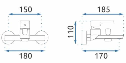Смеситель для ванны Rea Flip Chrome B2002
