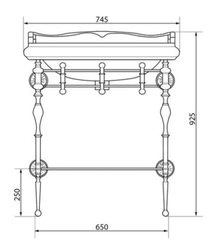 Консоль с раковиной Caprigo 7060/73-VOT