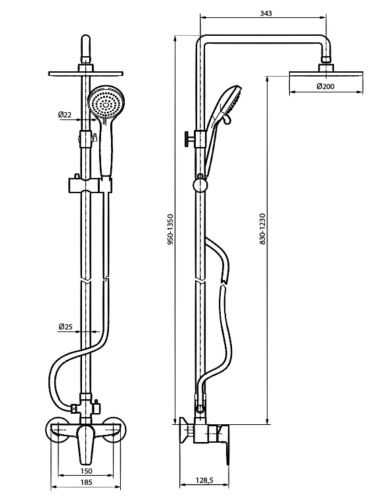 Душевая система Ahti Satakunta SK403100