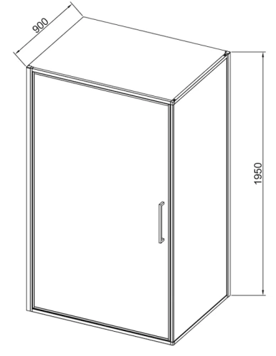 Душевой уголок Vincea Slim 8mm VSR-4SLP9090CLG