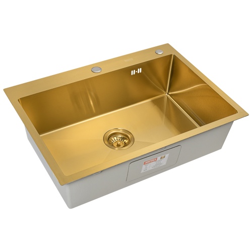 Комплект Arfeka Eco AR мойка 700*500, коландер G, дозатор gold