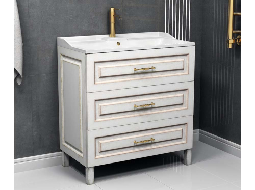 Тумба напольная Vela Ретро Gold 80Н (глянец) TU27096