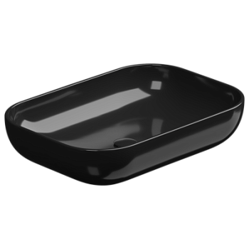Раковина накладная 60x42 см GSG Ceramic Design Easy EALAVRE60002, черный глянцевый