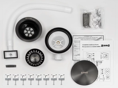 Мойка кухонная Zorg ZRN 5055 premium PVD Gunblack