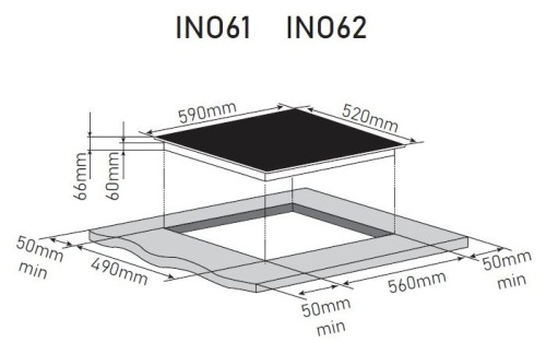 Индукционная варочная панель Zorg INO61 black matte