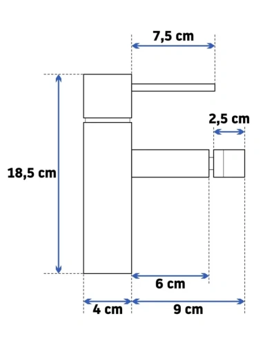 Смеситель для биде Rea Tess gold B8807